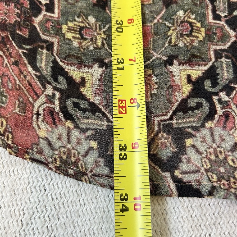 Soft Surroundings Makara Tunic Top Sz L  Bohemian Boho Sheer Artsy Colorful - Picture 6 of 10